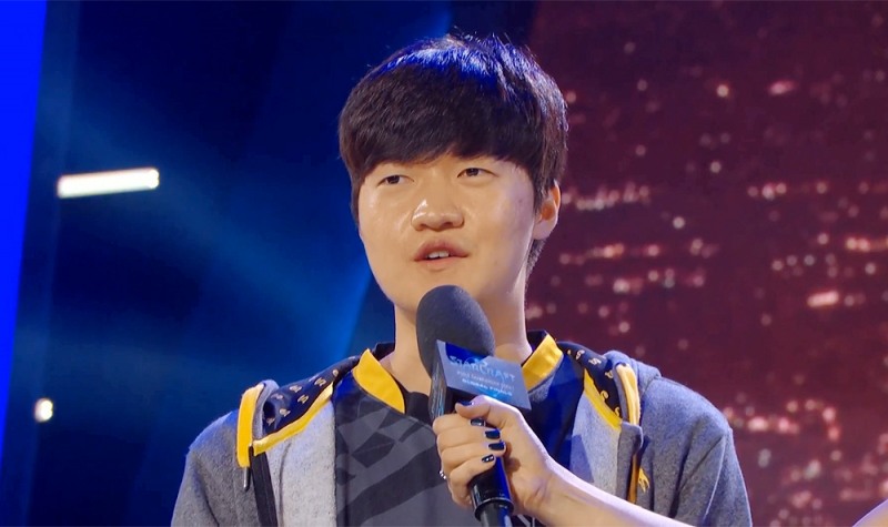 김유진을 3대0으류 제압한 김대엽(트위치TV 캡쳐.).