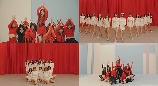 걸그룹 아이즈원의 타이틀곡 '라비앙로즈' M/V 퍼포먼스 버전 캡쳐