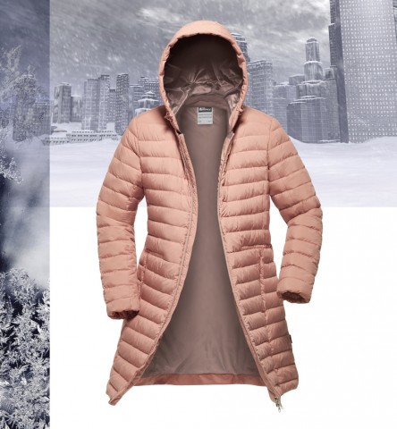 레드페이스가 출시한 매트라이트 웜구스 롱우먼재킷