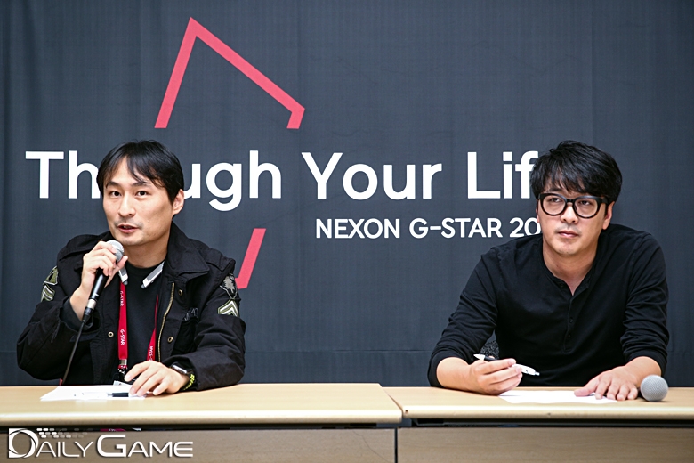 라인프렌즈 차대영 PD(오른쪽)와 넥슨 김민규 실장.