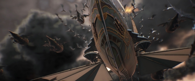 멋진 위용을 자랑하는 함선의 모습.