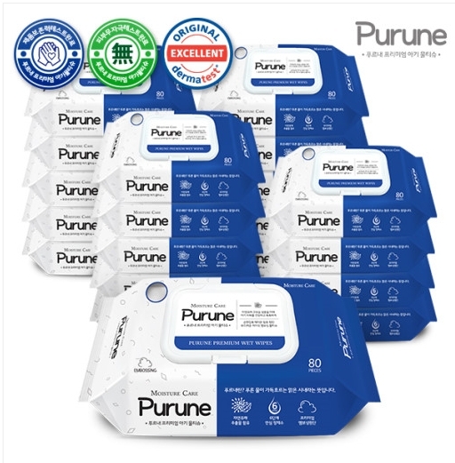 피부 자극없는 원단으로 만들어진 안전한 아기물티슈 '푸르내' 각광