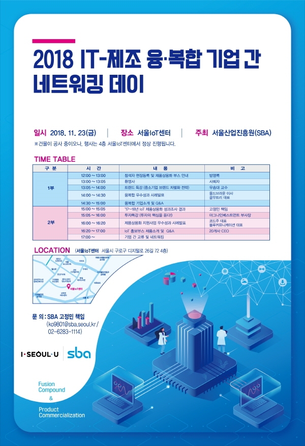 SBA, IT-제조 융·복합 기업 간 네트워킹 데이 마련