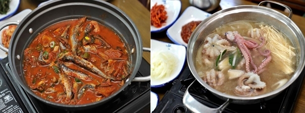 남해 맛집 명물 멸치쌈밥 "남해대교 파도횟집"