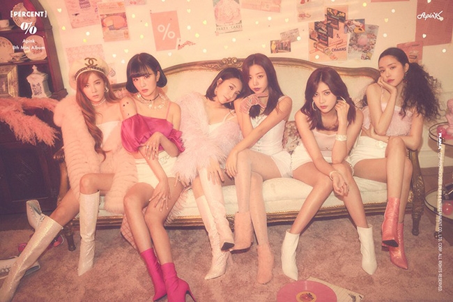 에이핑크, 새 앨범 '퍼센트'로 국내외 차트 상위권 장악