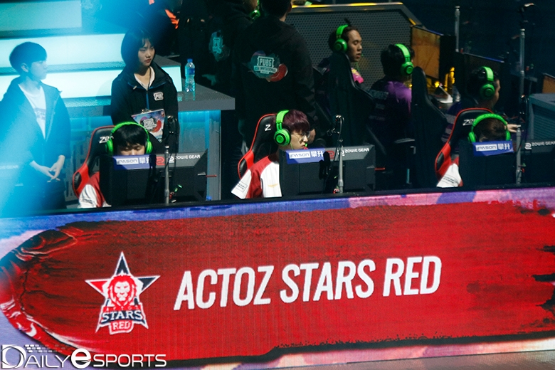 2일차 1라운드 1위를 차지한 액토즈 스타즈 레드.