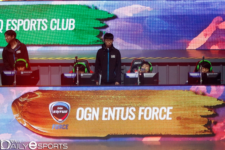 종합 2위를 유지 중인 OGN 엔투스 포스.