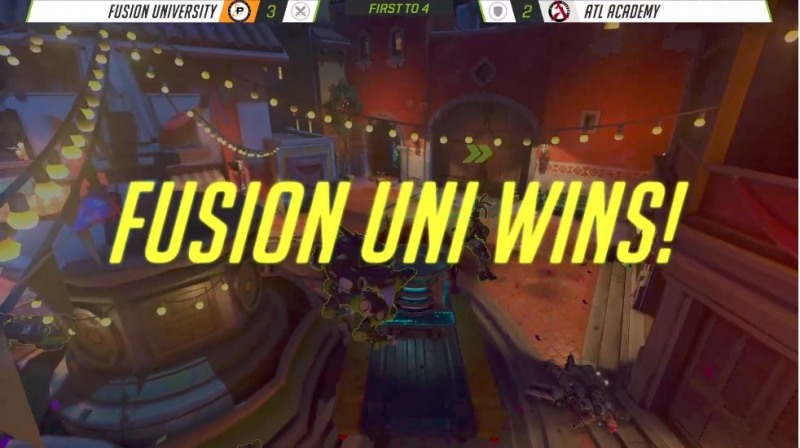 7세트 '도라도'에서 승리를 확정짓는 퓨전 유니버시티(출처=중계방송 캡처).