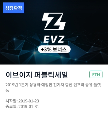 EVZ코인, 암호화폐 거래소 비트소닉에서 IEO·상장진행