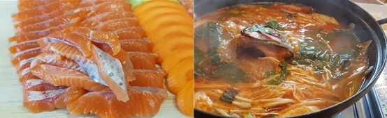 평창 맛집에서 맛보는 겨울 별미 ‘물안골송어회’