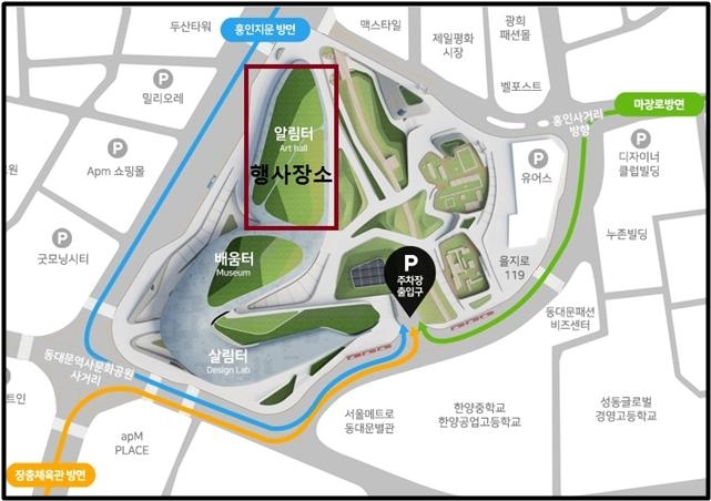한국 전자IT산업 융합 전시회 행사장 약도. 사진=코트라