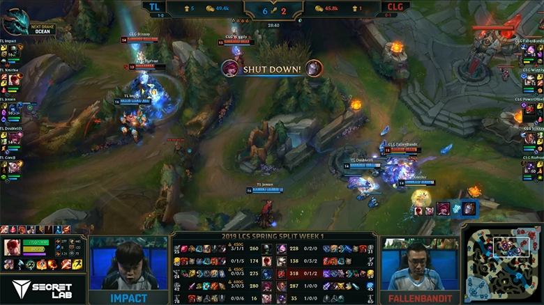 카운터 로직 게이밍과의 경기에서 전투 한 번으로 승기를 잡은 리퀴드(사진=트위치 중계화면).