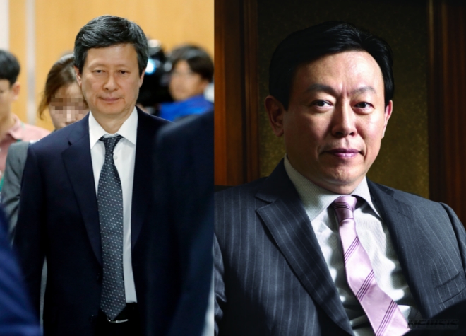신동주 전 일본 롯데홀딩스 부회장(사진 좌)이 지난 21일 신동빈 롯데그룹 회장(사진 우)에게 화해의 편지를 보낸 것으로 전해졌다. 사진=뉴시스