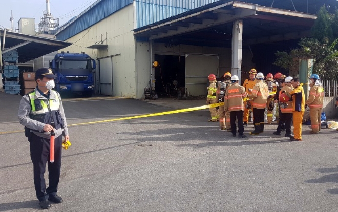 28일 경찰은 지난해 11월 발생한 부산 사상구 폐수처리업체 황화수소 누출사고와 관련해 포스코 관계자 다수를 입건했다고 밝혔다. 사진은 해당 사고가 발생한 폐수처리업체 사진=뉴시스