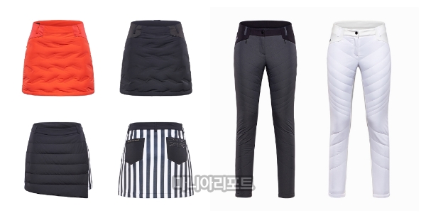 힐크릭 모션 하이브리드 큐롯, 스트라이프 다운 큐롯, 모션 하이브리드 패딩 팬츠