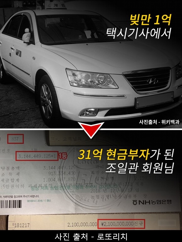 택시기사 로또 1등 당첨…로또 커뮤니티 통해 공개돼
