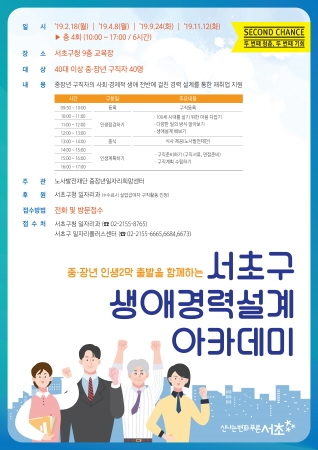 서울 서초구, 중·장년 구직자 대상 '생애경력설계 아카데미' 개최