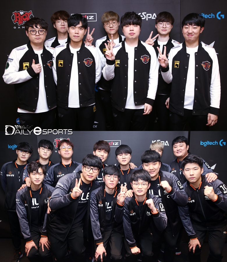 상위권에 뿌리 내린 SK텔레콤 T1(위)과 한화생명e스포츠.