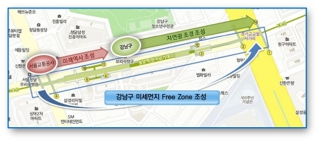 서울 강남구, 지자체 최초 지하보행 구간에 미세먼지 프리존 조성
