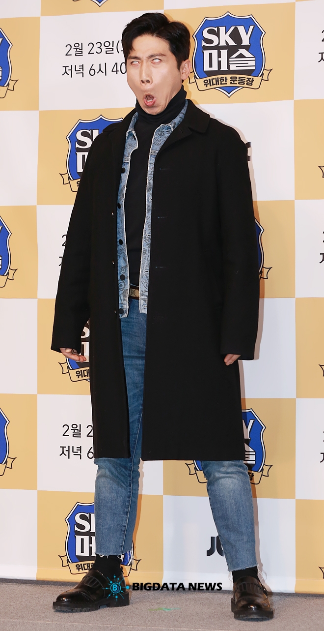 유세윤, JTBC 예능 프로그램 '위대한 운동장-SKY 머슬' 제작발표회 현장