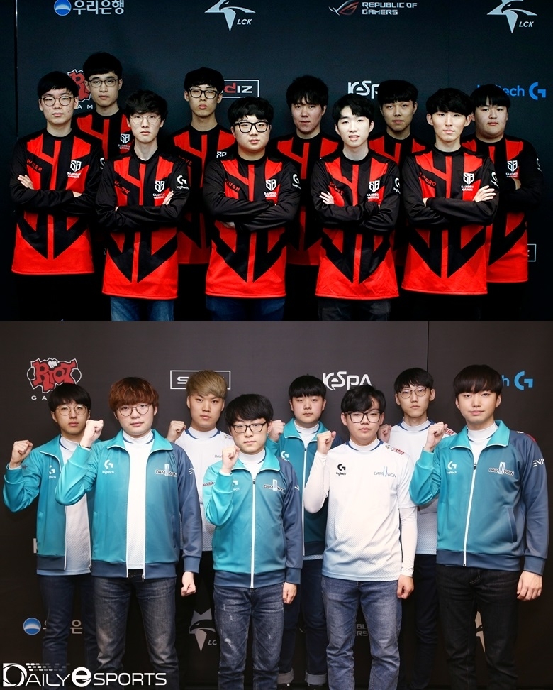 CK 2019 스프링 승격 동기인 샌드박스 게이밍(위)와 담원 게이밍이 나란히 승수를 보태며 상위권 판도의 변수로 떠올랐다.