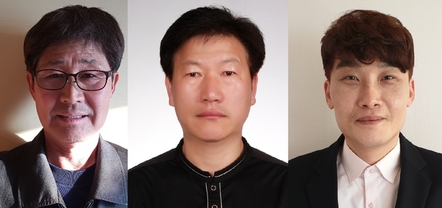 사진=지난달 경남 김해시 주택 화재 현장에서 11명의 주민을 구조한 박명제(60·왼쪽부터), 신봉철(52)씨와, 부산광역시 한 편의점에서 흉기를 든 강도를 제압한 성지훈(42)씨.