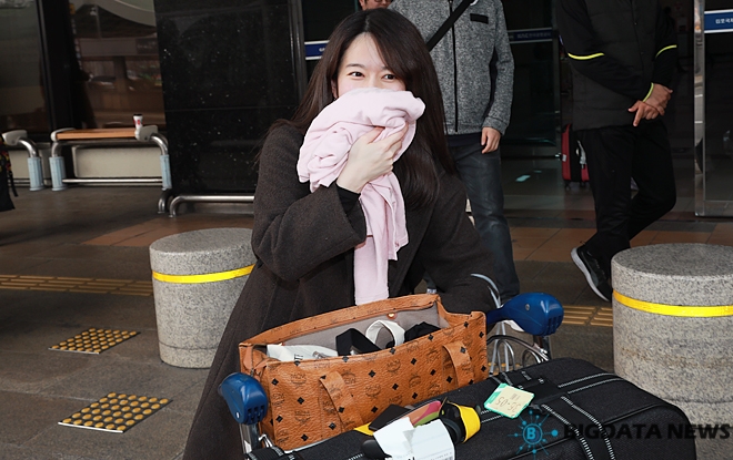 타케우치 미유, 김포국제공항 입국 현장