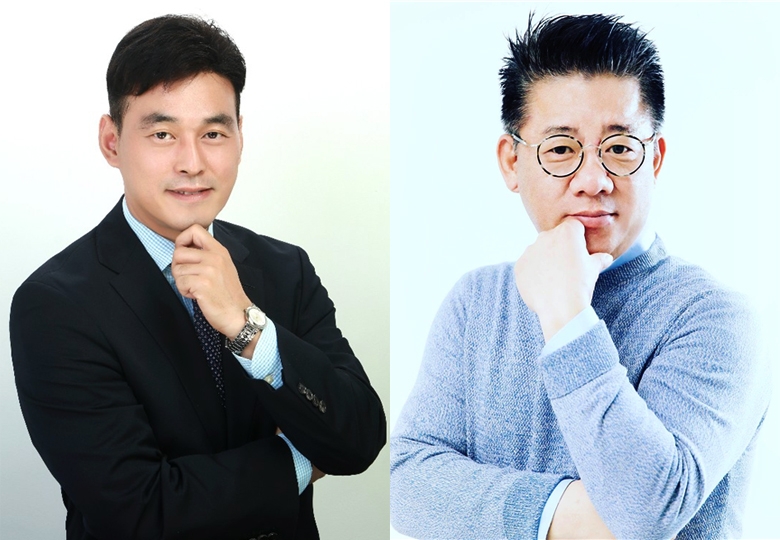 e스포츠 아카데미 사업을 위해 손을 잡은 주훈(왼쪽)과 정수영 전 감독.