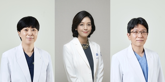 (왼쪽부터)응급의학과 이운정 교수, 피부과 김혜성 교수, 대장항문외과 김지훈 교수/사진=인천성모병원 제공