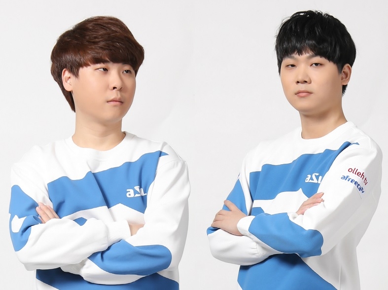 ASL 시즌7 결승전에서 맞붙는 김성현(왼쪽)과 변현제.