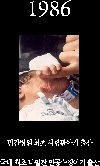 (사진=1986년 민간 병원 최초 시험관 아기 출산에 성공) 