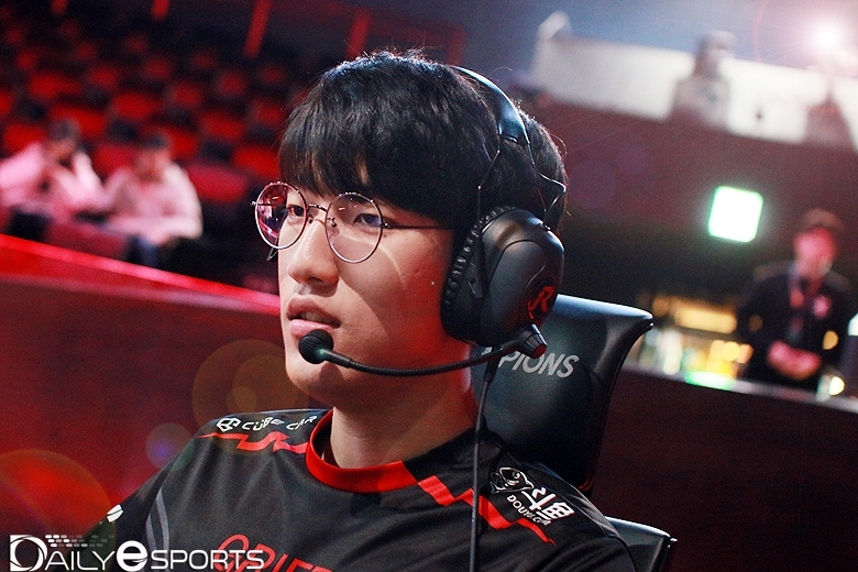 날카로운 공격으로 한화생명e스포츠의 하단을 무너뜨린 그리핀의 정글러 '타잔' 이승용.