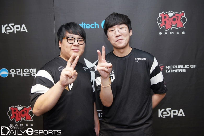 젠지 e스포츠가 꺼냈을 때 3전 전승을 이어가고 있는 '큐베' 이성진(왼쪽)의 니코와 '룰러' 박재혁의 베인.