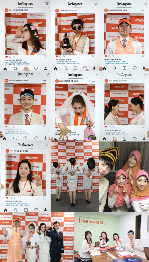 제주항공은 1일 하루 동안 유니폼과 메이크업을 자유롭게 변화할 수 있는 ‘객실승무원 만우절’ 이벤트를 진행한다고 이날밝혔다. / 사진 제공 = 제주항공