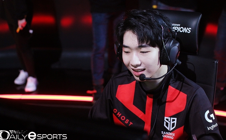 2세트 칼리스타로 맹공을 퍼부은 샌드박스 게이밍의 '고스트' 장용준.