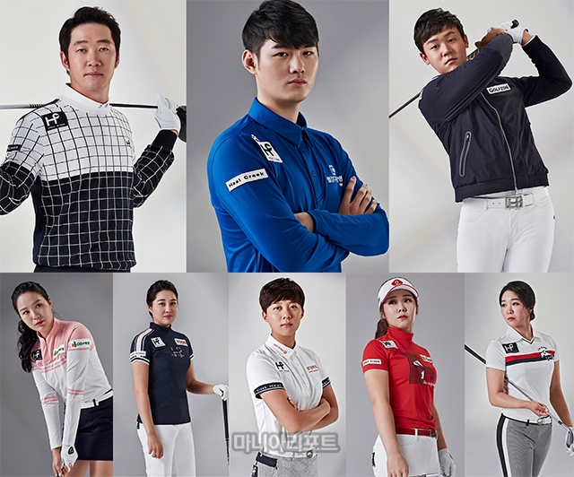 왼쪽부터 강경남, 박준섭, 윤성호, 권지람, 서연정, 김효주, 이소영, 임진희. 사진=힐크릭