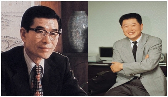 (사진='미원의 아버지' 임대홍 대상그룹 창업주와 그의 아들 임창욱 대상그룹 명예회장은 대물림으로 장학사업을 이끌고 있다.)