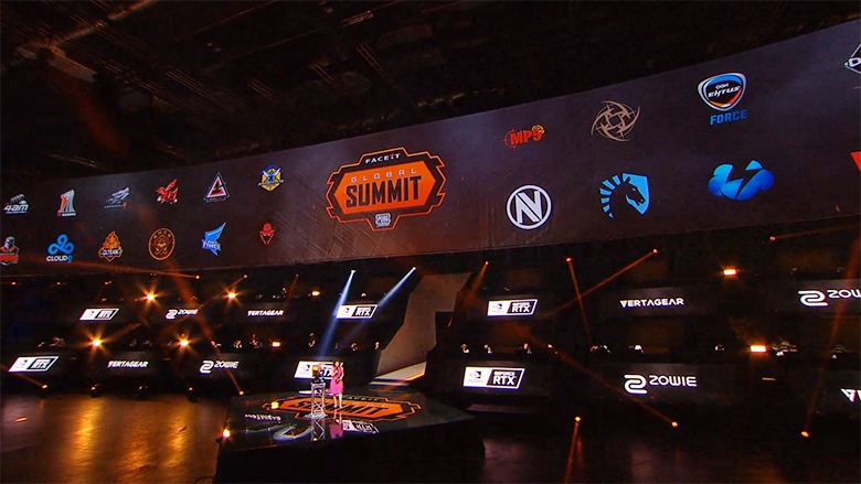 페이스잇 글로벌 서밋 경기장(사진=중계화면 캡처).