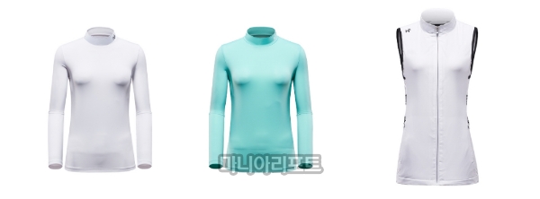 모션 쿨링 이너(화이트 민트), 모션 슬림 롱베스트. 사진=힐크릭