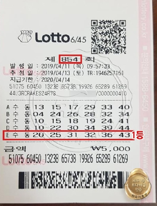 “행운 부른 꿈 덕분”…로또 845회 1등 당첨자 사연 공개