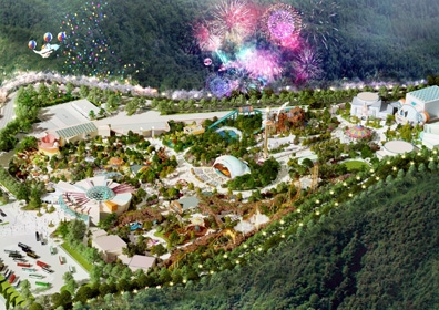 (사진=로봇랜드 테마파크에는 로봇 형상의 각종 놀이시설 21종과 편의 시설 등이 들어서게 된다.)