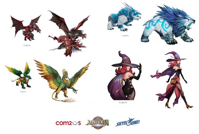 컴투스는 '서머너즈워' IP 세계관 확장을 위해 캐릭터 원화부터 다시 그리며 적지 않은 공을 들이고 있다.