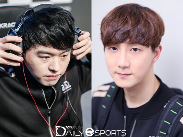 KSL 시즌3 본선에 올라온 송병구(왼쪽)와 이제동.