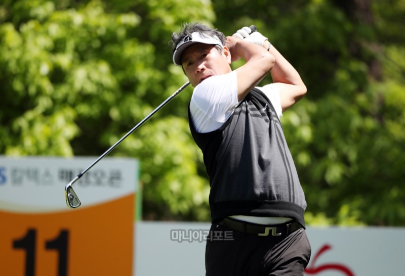 김양권 씨는 대회 2라운드에서 5오버파 76타를 쳤다. 사진 = KPGA 민수용 기자.