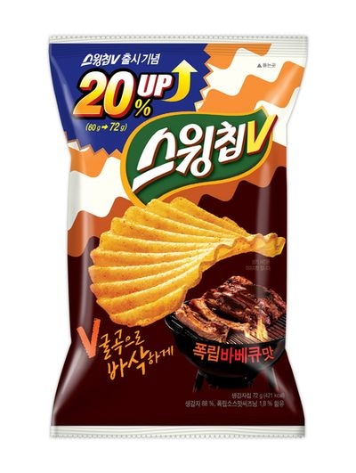 스윙칩V 폭립바베큐맛 모습 / 사진 제공 = 오리온