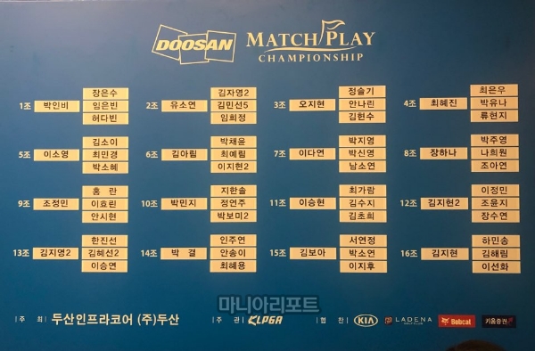 매치플레이 조 편성. 사진=KLPGA