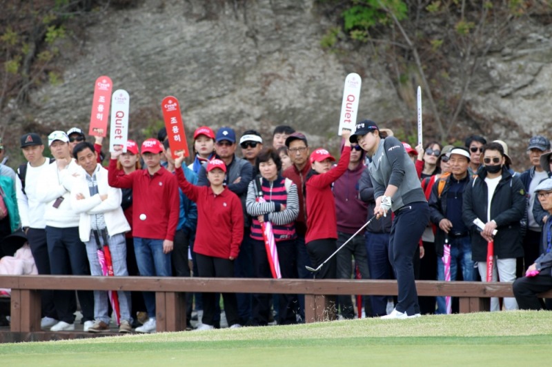제41회 KLPGA챔피언십 최종 라운드 박소연 선수 경기모습. 사진_김상민 마니아리포트 기자.