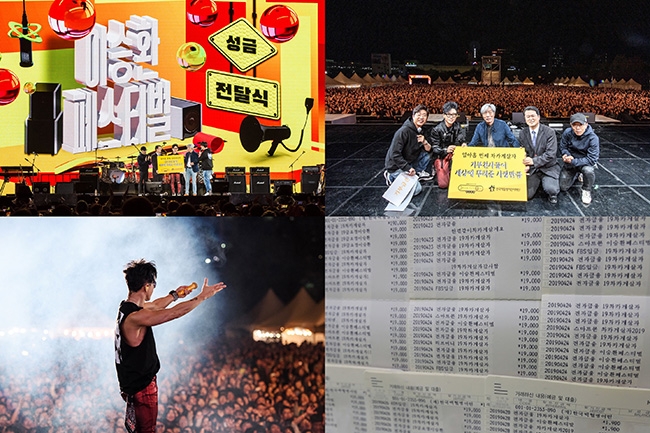 한국백혈병어린이재단은 이승환이 2001년부터 이어오고 있는 국내 최장수 자선 공연 '차카게 살자'를 통해 올해까지 기부한 금액이 총 10억3500만원에 달한다고 밝혔다.