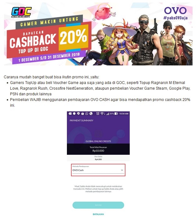 전자결제 서비스를 도입한 현지 모바일게임도 늘어나고 있다. 현지서 인기가 높은 '라그나로크M'에서도 OVO를 통한 전자결제가 가능하다.