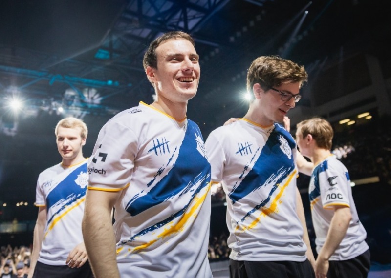 MSI 2019 정상에 오른 G2 e스포츠(사진=라이엇 게임즈 제공).